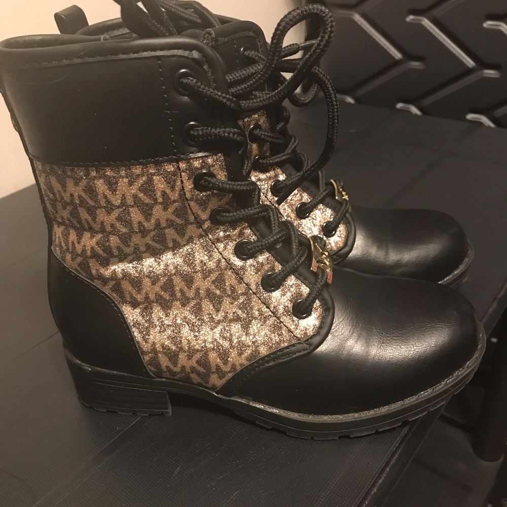 Glitter Michael Kors combat boots, perfect condition size 12 !